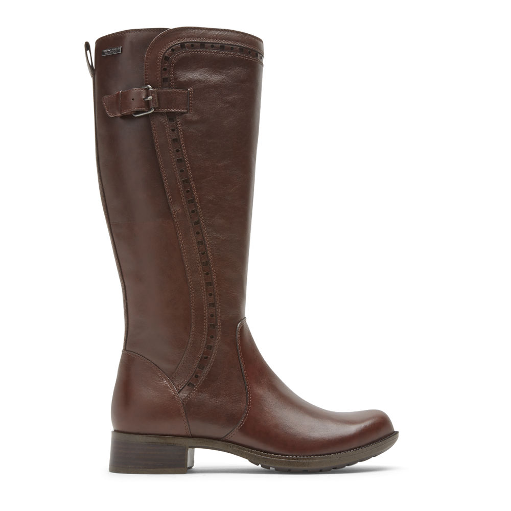 Rockport Boots For Womens Brown - Copley Waterproof Tall - GH1730849